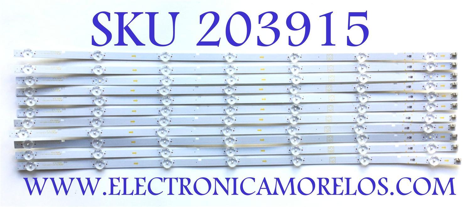 KIT DE LEDS PARA TV SONY (11 PZ) / NUMERO DE PARTE LB65101 V0_02 / 13496 / LS65D / LS122 / M2CE96 / PANEL SD650DUA-6 / MODELO KD-65X75K / KD65X75K